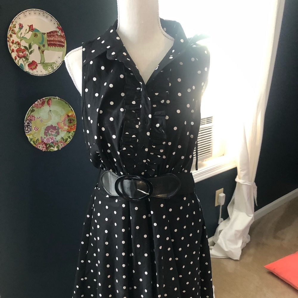 City Chic Retro Polka Dot Dress